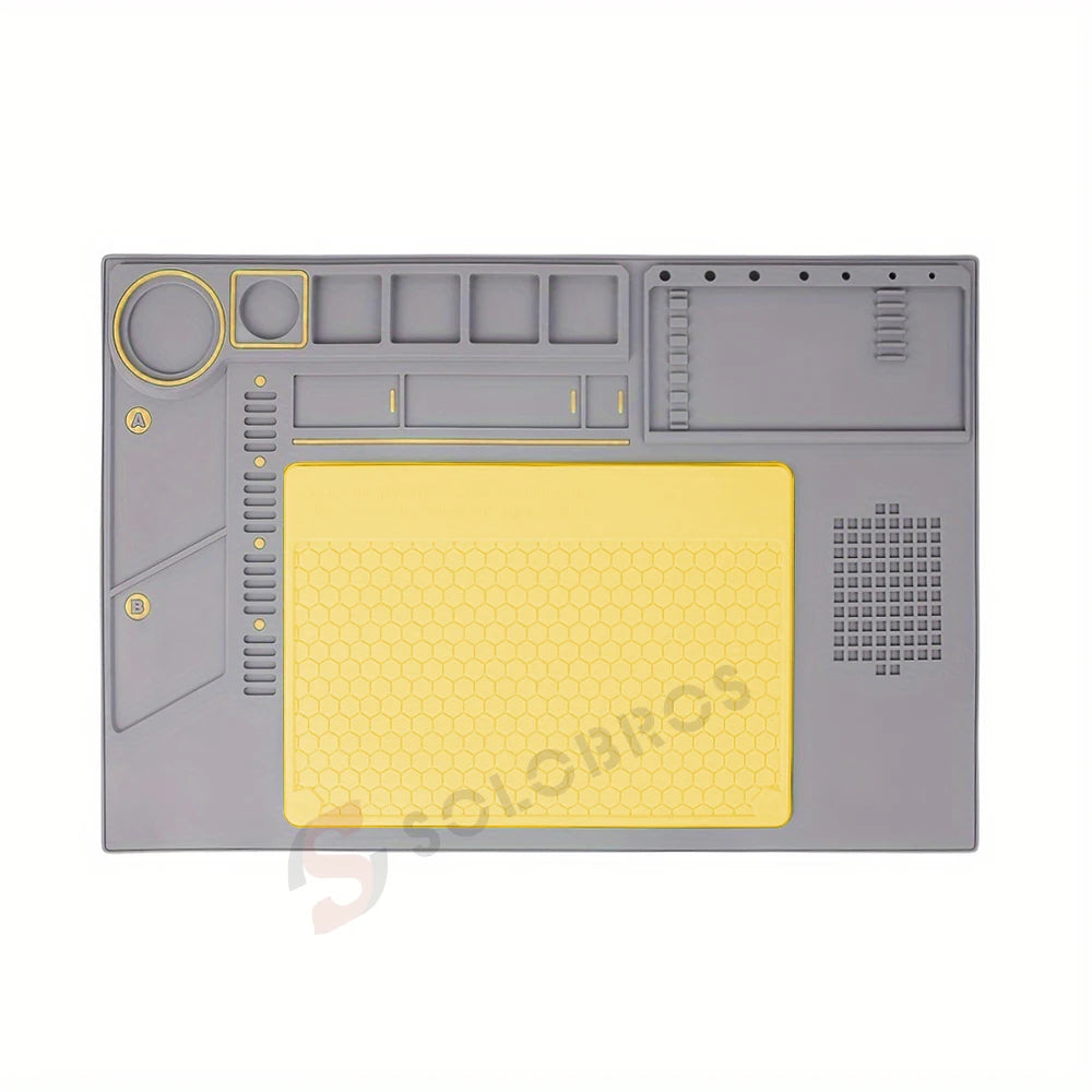 Repair Pad Insulation Heat-Resistant Soldering Station Silicon Soldering Mat Work Pad Desk Platform for BGA Soldering Station