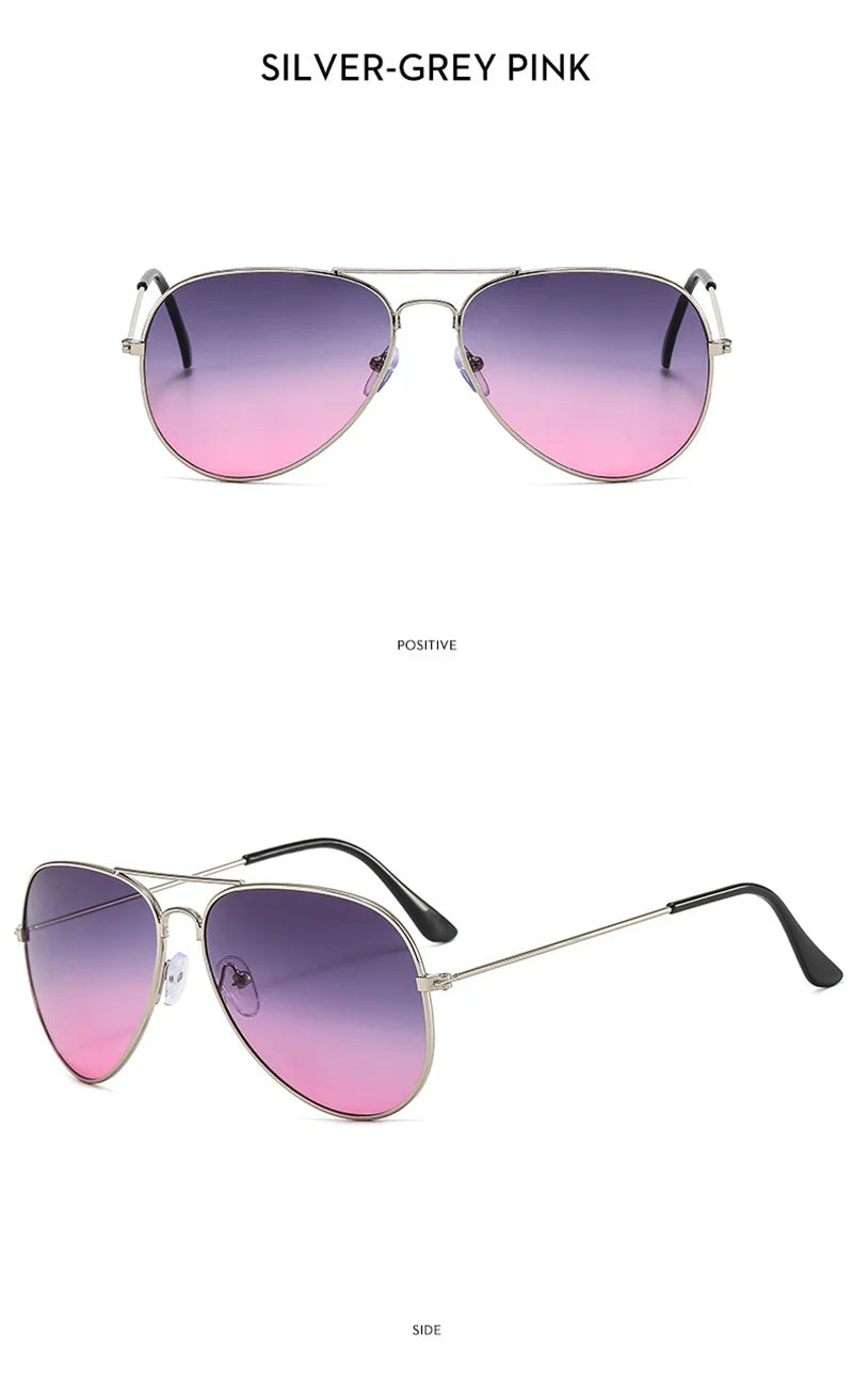 New Double Bridge Sunglasse for Woman Men Alloy Frame 2026 Gradient Lens Sun Glasses Female Oculos Male Outdoor Fashion Eyewear