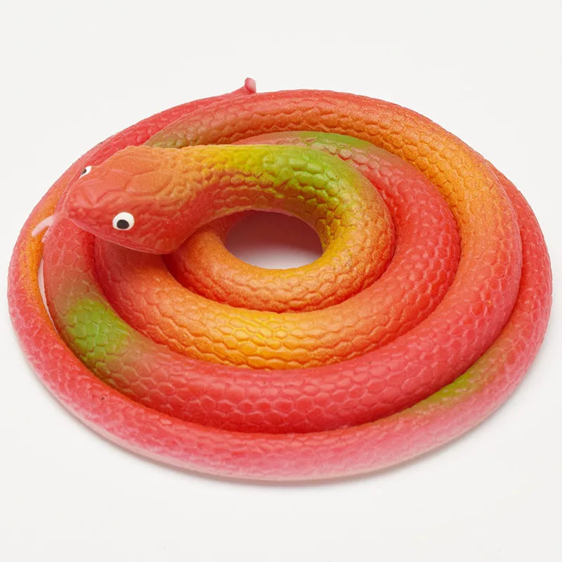 Soft Rubber Toy Snake Black Simulation Snake Realistic Halloween Garden Prank 80cm Prop Fake Snake Scary Intimidating Prank Toy