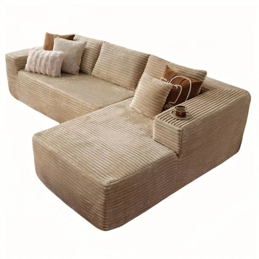 #Oversized Chaise Lounge Sectional Set Upholstered Cloud Lounge Couch Magic Boneless Sofa Bed With Ottoman Apartment Hotel