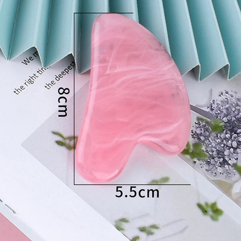 Natural Stone Jade Gouache Scraper Rose Quartz Facial Gua Sha Tools Neck Massager for Face Lifting Wrinkle Remover Beauty Health