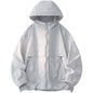 Summer Men's Hooded Sunscreen Jacket UPF50+ Ultra Thin Zipper Pocket Windbreaker Elastic Cuffs Outdoor Hiking Fishing Skin Coats
