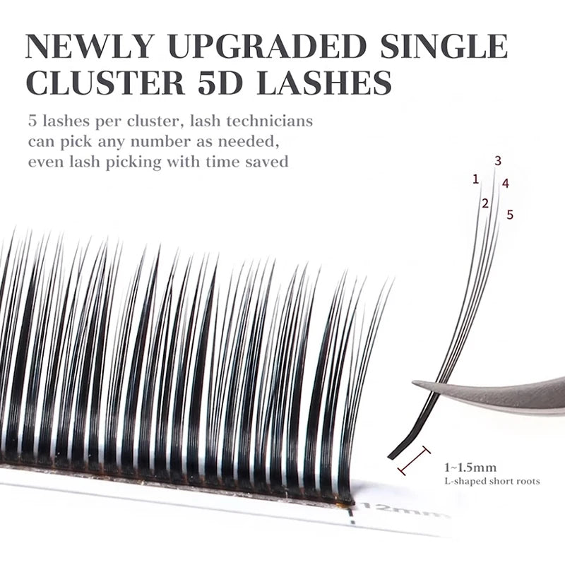 WINKY BEAUTY Multi Length 3D/5D Flower Fairy Eyelashes Extension Premade Fluffy Volume Fox Lash Spikes Fairy Flora Mink Lashes