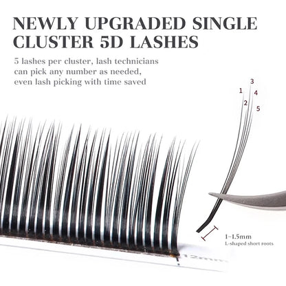 WINKY BEAUTY Multi Length 3D/5D Flower Fairy Eyelashes Extension Premade Fluffy Volume Fox Lash Spikes Fairy Flora Mink Lashes