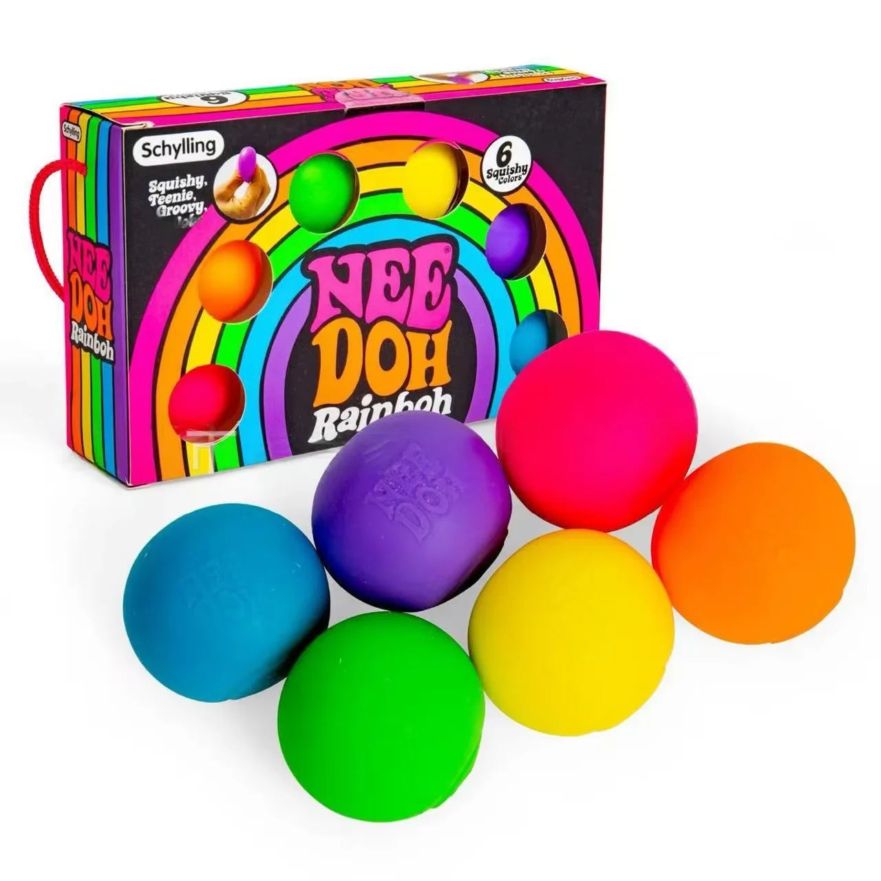 Needoh New Rainbow Teenie Stress Ball Fidget Stress Relief Blind Box Surprises Anti-stress Sensory Squeeze Party Squishy Toys
