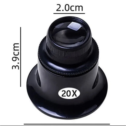 Watch repair tools, watch repair magnifiers 5 to 20 times, clock magnifiers, jewelry magnifiers, watch repair magnifier set 4pcs