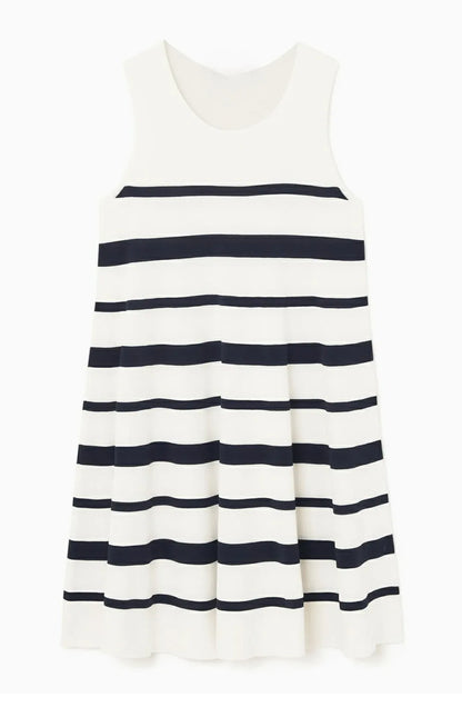 XIMIAN APPAREL 2026 YAZHIMEI traf cos summer new style of Ladies' casual fashion Standard style A-shaped striped knitted dress