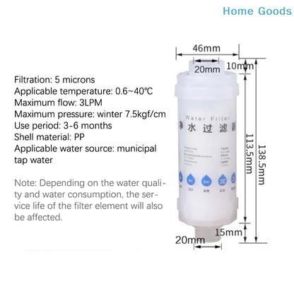Pre-Filter Water Filter PP Cotton Filter Purifier Removal Heavy Metal Purifier Shower Washing Machine Filter Home Healthproduct