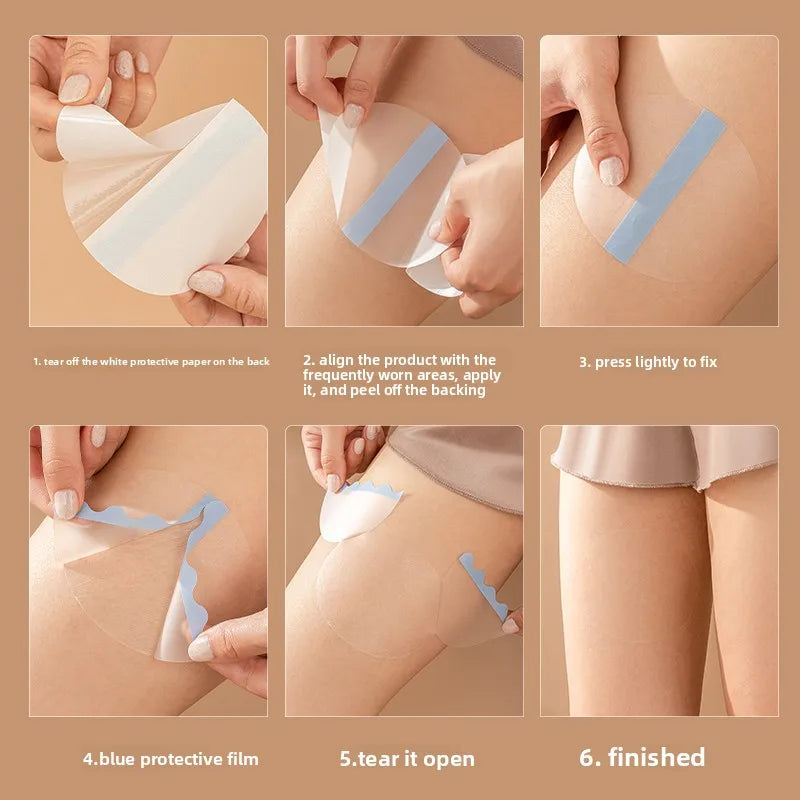 Invisible Thigh Chafing Prevention Patch Anti Friction Sticker for Inner Thighs Summer Men Women Plus Size Chafing Relief
