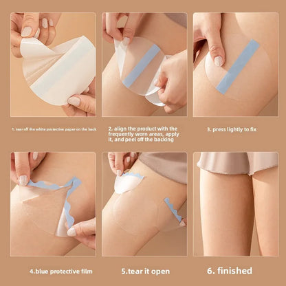 Invisible Thigh Chafing Prevention Patch Anti Friction Sticker for Inner Thighs Summer Men Women Plus Size Chafing Relief