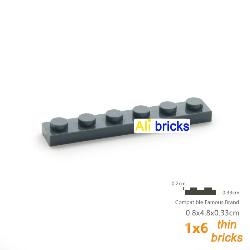 160pcs Compatible Assembles Particles Plate 3666 1x6 For Building Blocks Parts DIY Educationa