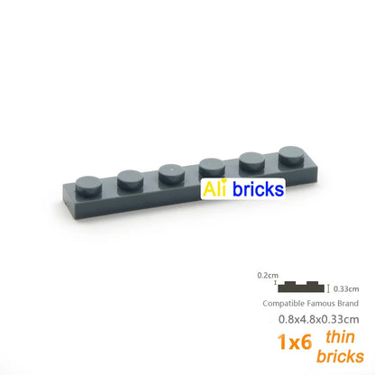 160pcs Compatible Assembles Particles Plate 3666 1x6 For Building Blocks Parts DIY Educationa