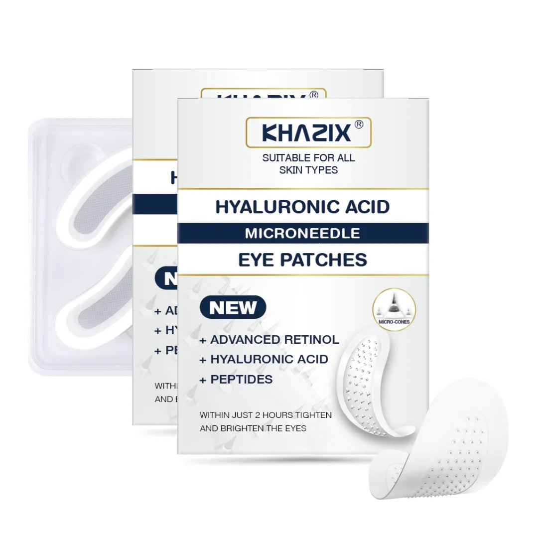Retinol Microneedle Eye Patches with Hyaluronic Acid & Firming Peptides,for Forehead, Eye Area, Crow's Feet & Smile Lines,1Pair.