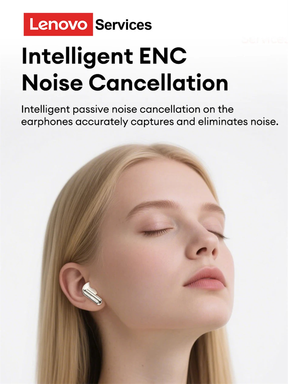 Lenovo 2026 AI Real Time Translation Wireless Earphones TWS Hi-Fi IMAX-level Sound Earphones Stereo ENC Noise Cancelling Earbuds