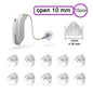 Hearing Aid Domes for Oticon Replacements,Minifit Open Bass Vent Domes(6mm/8mm/10mm/12mm),Universal Domes for Oticon Hearing Aid