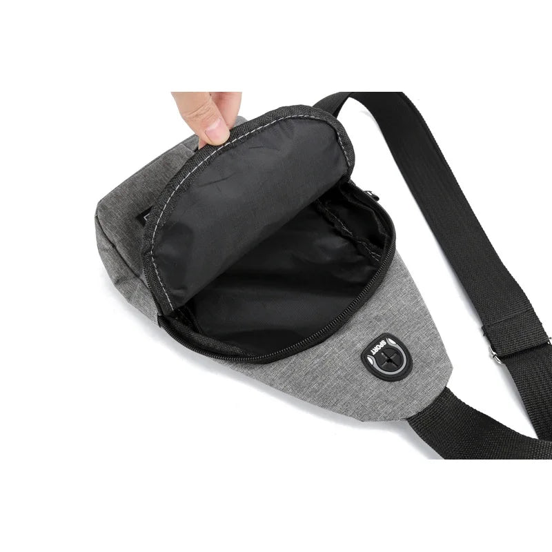 Men's Crossbody Bag Single Shoulder New Trend Chest Bag Fashionable and Portable Men Shoulder Bag
