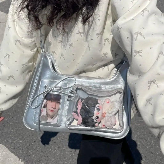 Crossbody Pain Bagzippered Bag Kawaii Bag Girl 2025 Korean Ita Bag Female Japanese Designer Preppy Handbag Shoulder Bag Pain Bag