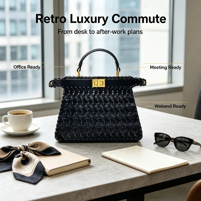 Women 2026 New Woven Hollow Out Crossbody Bag Ladies Handbags Trendy Fashion Shoulder Purse Women's Messenger Bag