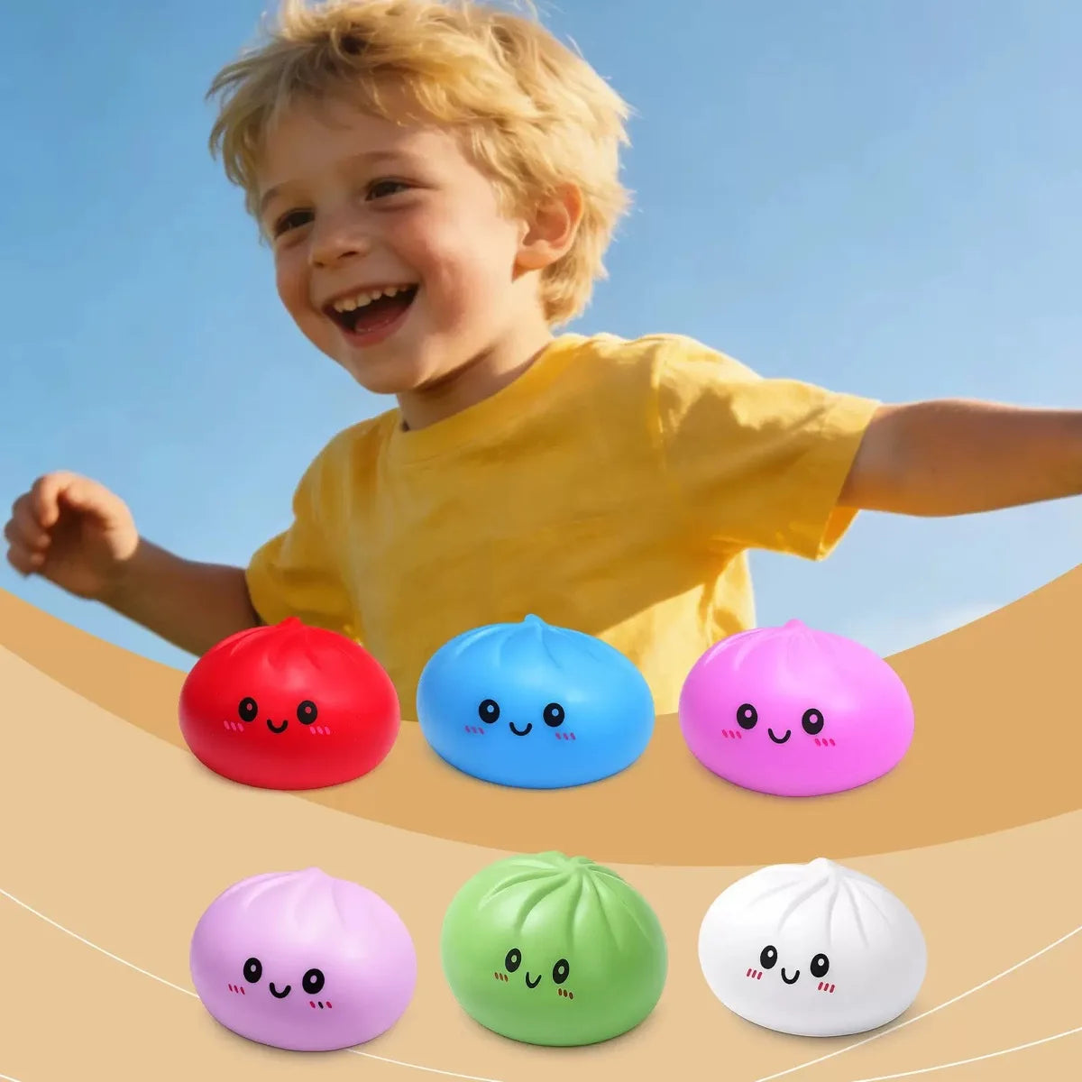Soft Gel Simulation Bun Squishy Toy Creative Stress Relief Fidget Toy Blind Box for Adults
