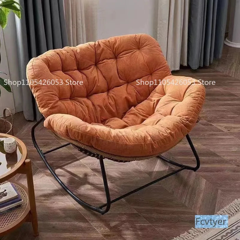 Rocking Chair Lazy Sofa Bird Nest Shaped Living Room Balcony Nap Small Apartment Rattan Woven Adult