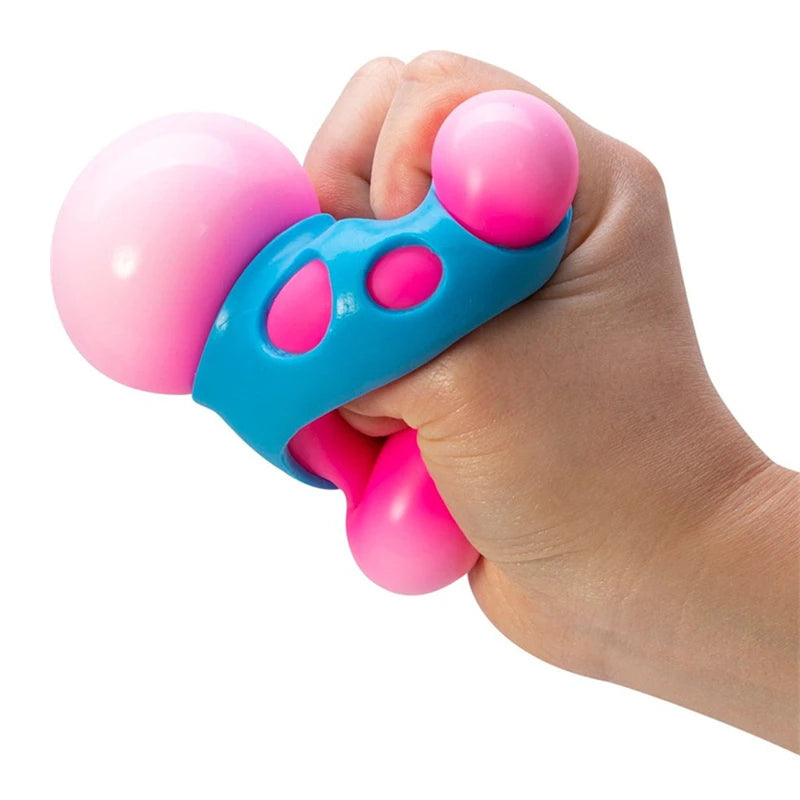 Needoh Groovy Shroom Squishy Fidget Toy Rose Mushroom Form BPA Free Safe Ease Nervous Calm Irritation Desktop Daily Ornament