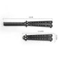 Foldable Comb Stainless Steel Practice Training Butterfly Knife Comb Beard Moustache Brushe Salon Hairdressing Hair Styling Tool