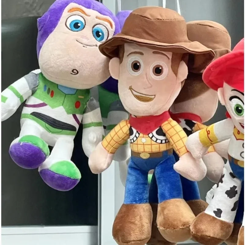 Toy Story Plush Toy Woody Buzz Lightyear Jessie Stuffed Doll Cute Cartoon Anime Perfect for Kids Room Decoration Birthday Gifts