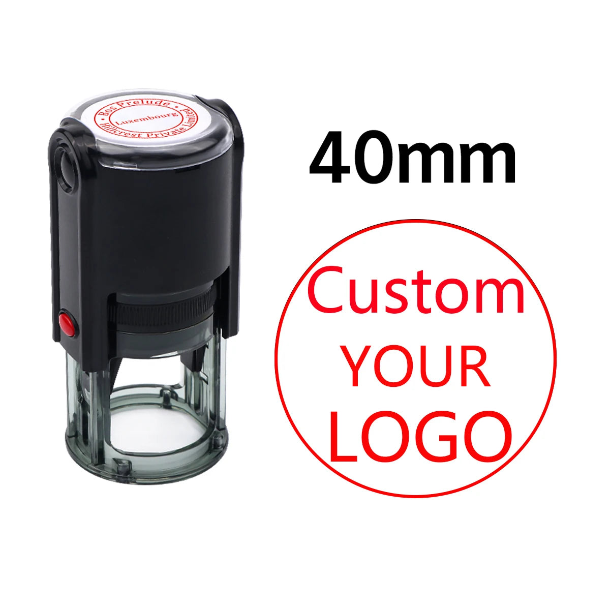 Custom Logo Round Stamp Personalized Image Self Inking Stamper Customized Business Logo Text Stamps-4 Sizes-5 Ink Color Options