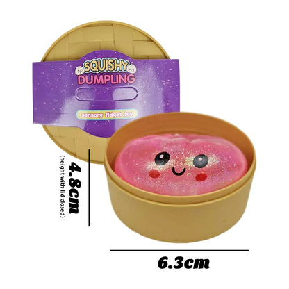 2026 Glitter Dumpling Squishy ULTRA RARE Glitter Hidden Edition Dumplings Sensory Steamer Soft TPR Dough Ball for Stress Relief
