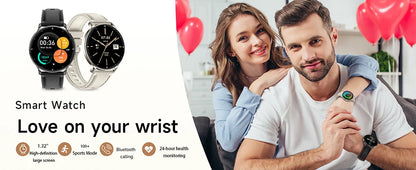 7.6MM Smart Watch 1.32'' AMOLED HD Screen Men Women Sports Watches LED Flashlight BT Call Heart Rate Health Care Smartwatch 2026