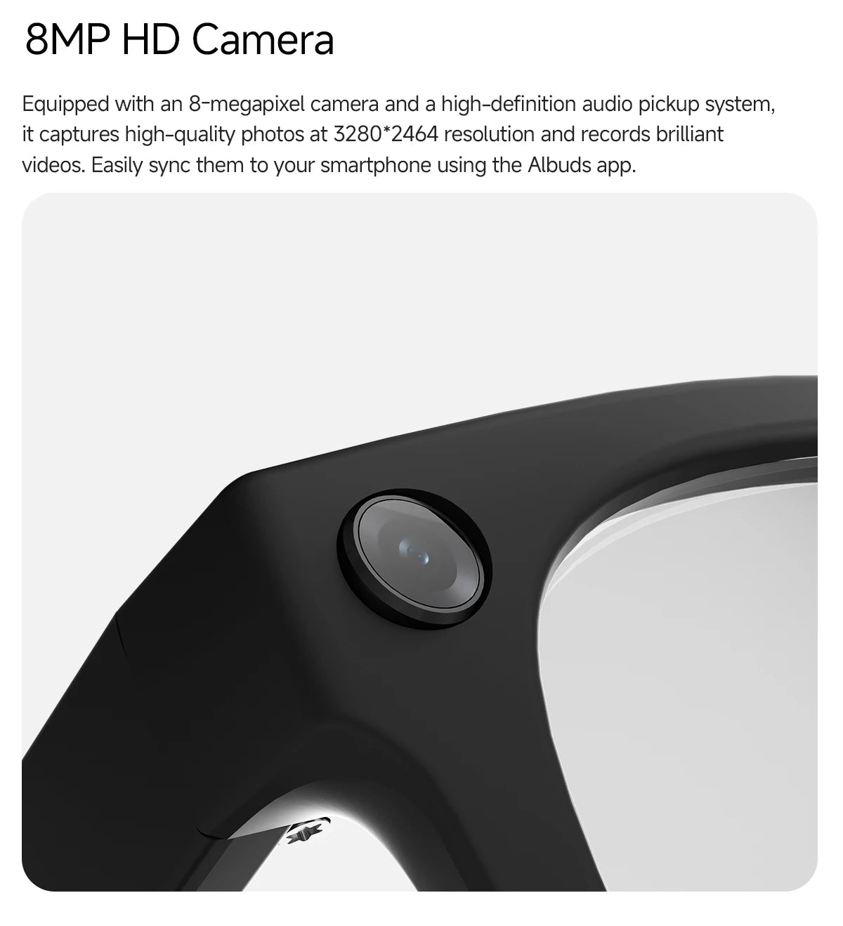 MT5 Ultra AI Smart Glasses 8MP Camera Video Recording Real-Time Translation Bluetooth Call Music with Charging Case