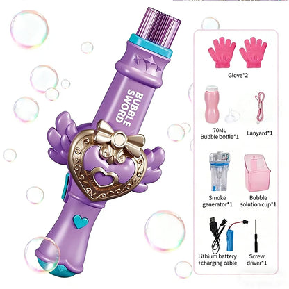 Elastic Bubble Fog Magic Wand Cute Animal Smoke Bubble Machine Summer Party Outdoor Toy Colorful Lighting Bubble Blowing Machine