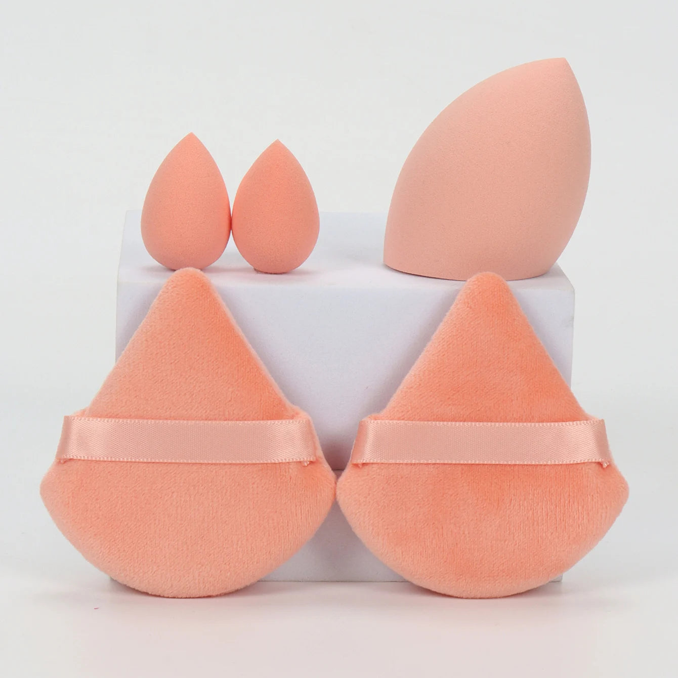 5Pcs Professional Makeup Sponge Set - Soft, Gentle, Multi-Purpose Tools for Perfect Foundation, Powder, and Blush Application