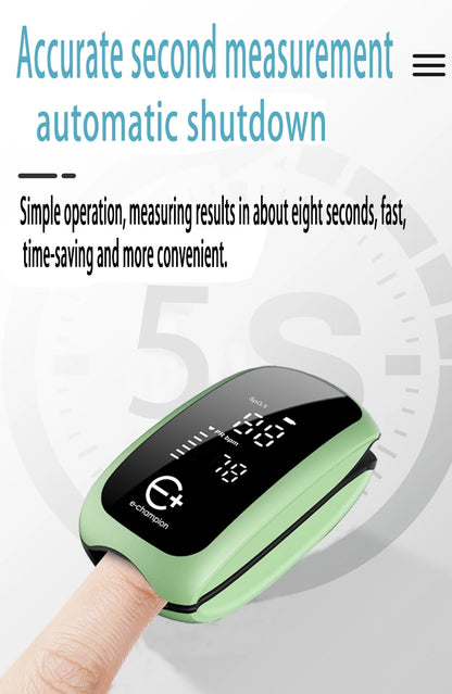 Rechargeable Medical Oximeter Strap Lanyard Fingertip Pulse Oximeter Blood Oxygen Saturation Monitor Digital LED Display Child