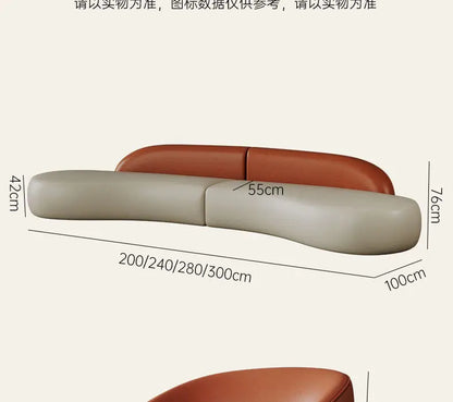 Italian Luxury Curved Sofa Modern Simple Hotel Homestay Lounge Office Sofa Designer Office Furniture أثاث مكتبات FYOS