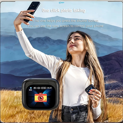 AI Real-time Translation Headset, 150 Language Translation. Translation Wireless Headphones, LCD Large-screen TWS In-ear ANC ENC