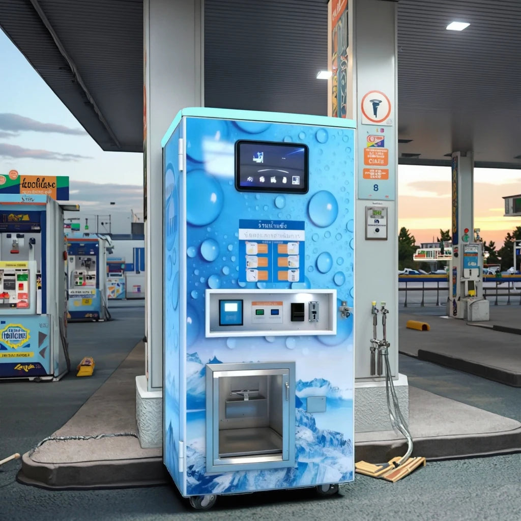 Customized Automatic Bagging and Sealing Packaging Ice Vending Machine, Reverse Osmosis Water Ice Vending Machine