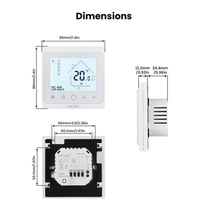 MOES Tuya WiFi ZigBee Smart Thermostat Room Temperature Controller for Water Electric Floor Heating Gas Boiler Alexa Google Home