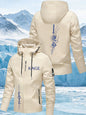 Men's Katana "Unmei" Print Hooded Jacket – Outdoor Windbreaker, Waterproof & Windproof, Spring/Autumn Workwear Coat
