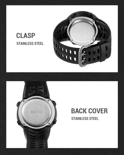 SKMEI  Outdoor Sports Men's Electronic 1655 Watch Dual Display Multi functional Waterproof Student Exploration Watch