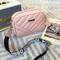 Shoulder Bag High Quality Women's PU Rolling Strip Camera Bag Shoulder Bag Mobile Phone Bag Casual Crossbody Bag