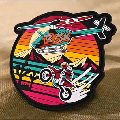 Wholesale Custom PVC Patch 3D Rubber Soft Badges Personalised Logo with Hook&Loop Backing Tactical Patches for Clothing Bags