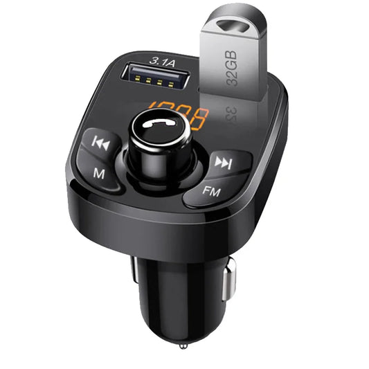 Audio Music Stereo Bluetooth-Compatible 3.1A Fast Charging Audio MP3 Player Wireless FM Transmitter Dual USB Auto Radio Charger