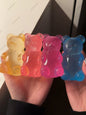 Gummy Bear Fudge Squeeze Toy Colorful Jelly Bean Gummy Candy Fidget Toy Anti Stress Release Hand Relax Toy