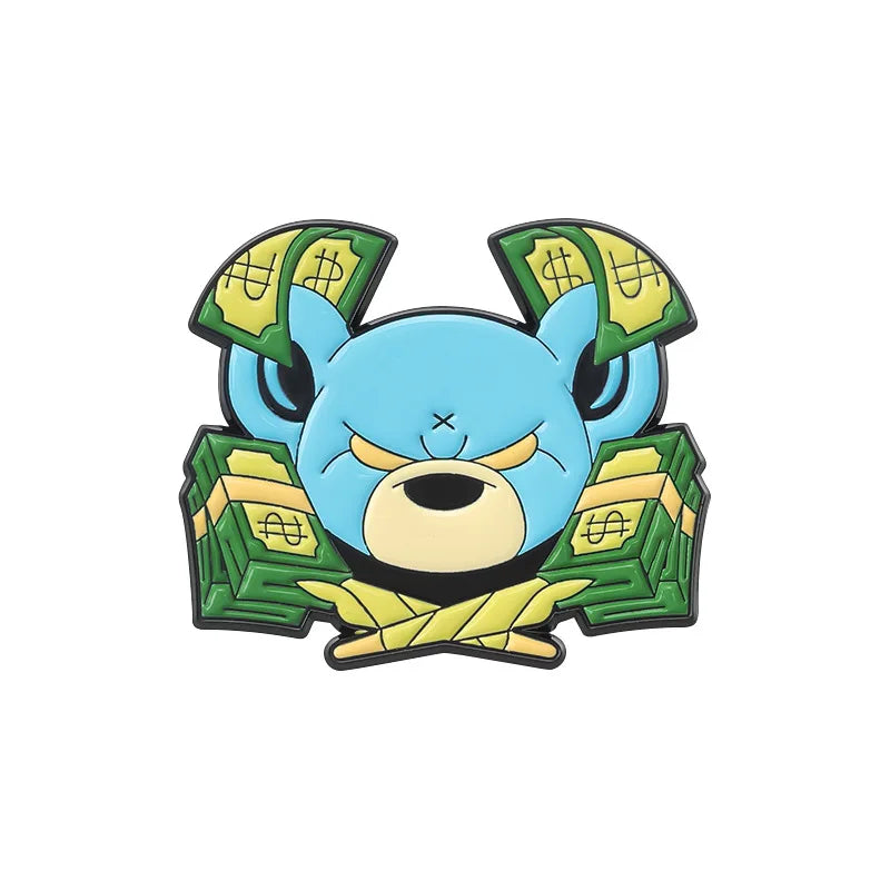Creative US Dollar Money Enamel Pins Collection Cartoon Banknote Get Rich Brooch Backpack Lapel Metal Badge Fun Jewelry for Gift