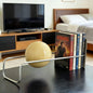 Mid-Century Modern Gravity Ball Book Holder, Bauhaus Inspired Desktop Organizer, Stylish Magazine Rack for Home Office