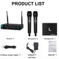 Lokchonk GLXD-2 Pro Professional Dual Channel Wireless Microphone System with 2 Handheld Mics for Stage Karaoke Speech Teaching