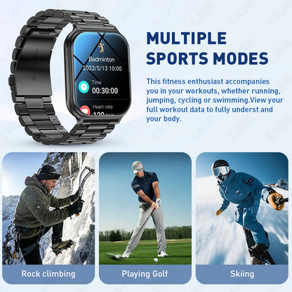 1.83" Smart Watch Sleep Heart Rate Monitor BT Call Messages Notifications Sports Fitness Tracker Watch for Women Men Android iOS