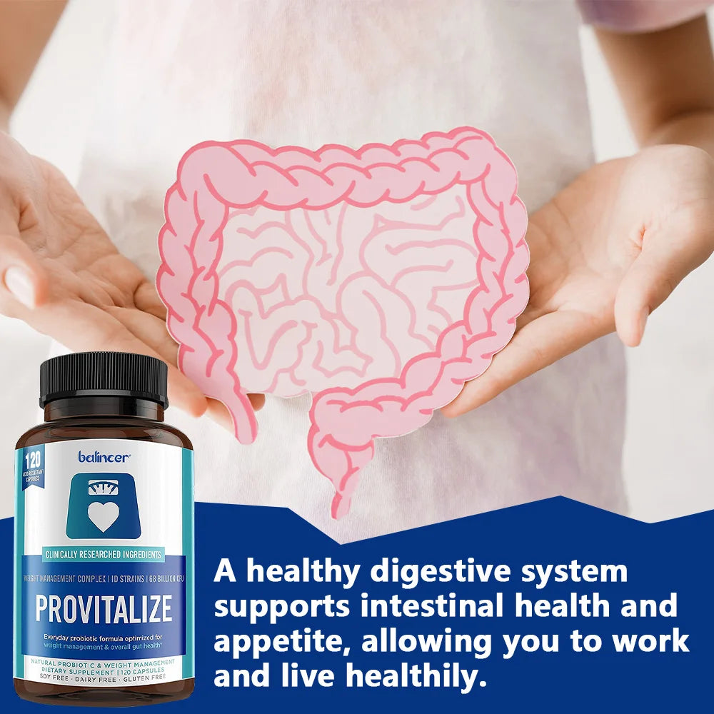 Provitalize Capsules - Women Probiotics + Moringa, Weight Management, Immune Health & Gut Health Support, 30/60/120 Caps