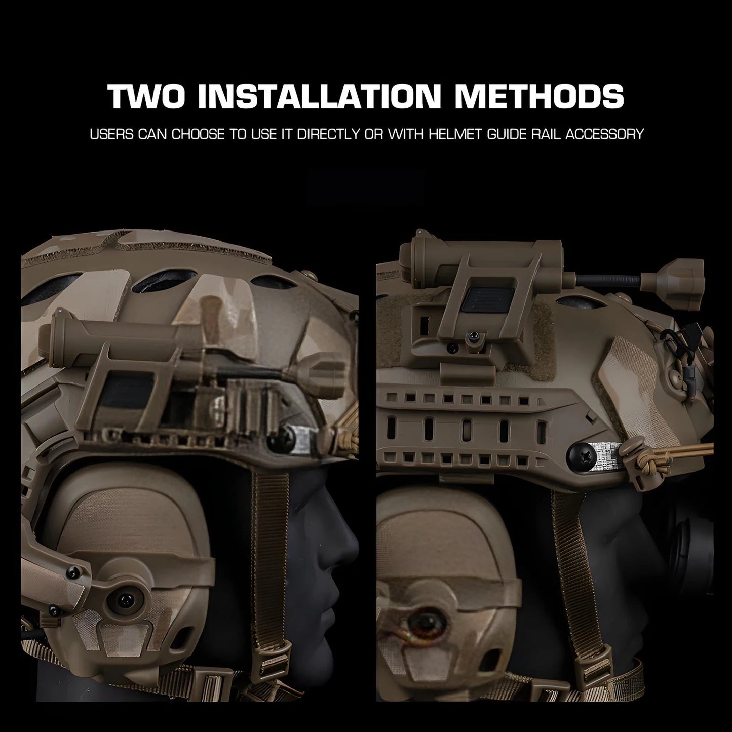 MPLS CHARGE 4.0 Tactics Helmet Light Multi-Mode LED Headlamp with Red/Green/Blue/White/IR Compatible OPS-CORE ARC Rail